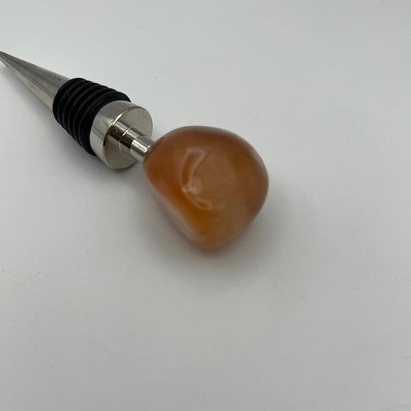 Carnelian Agate Wine Bottle Stopper - Picture 7 of 11